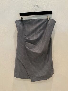 Gray Pinstripe Asymmetric MiniDress size XXL NWT